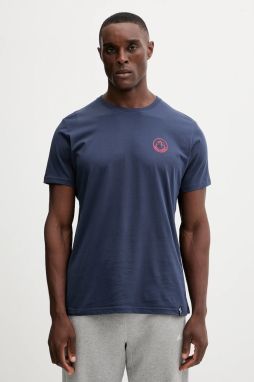 Bavlnené tričko LA Sportiva Circle Logo pánske, tmavomodrá farba, s potlačou, ZACT189
