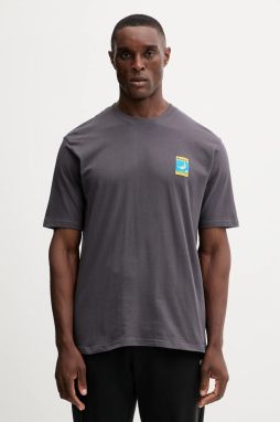 Bavlnené tričko LA Sportiva Moon Patch pánske, šedá farba, jednofarebné, ZACT231