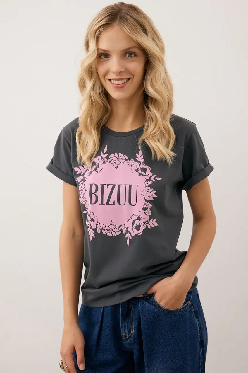 Tričko Bizuu IOLA dámske, šedá farba, IOLA GRAFITOWY