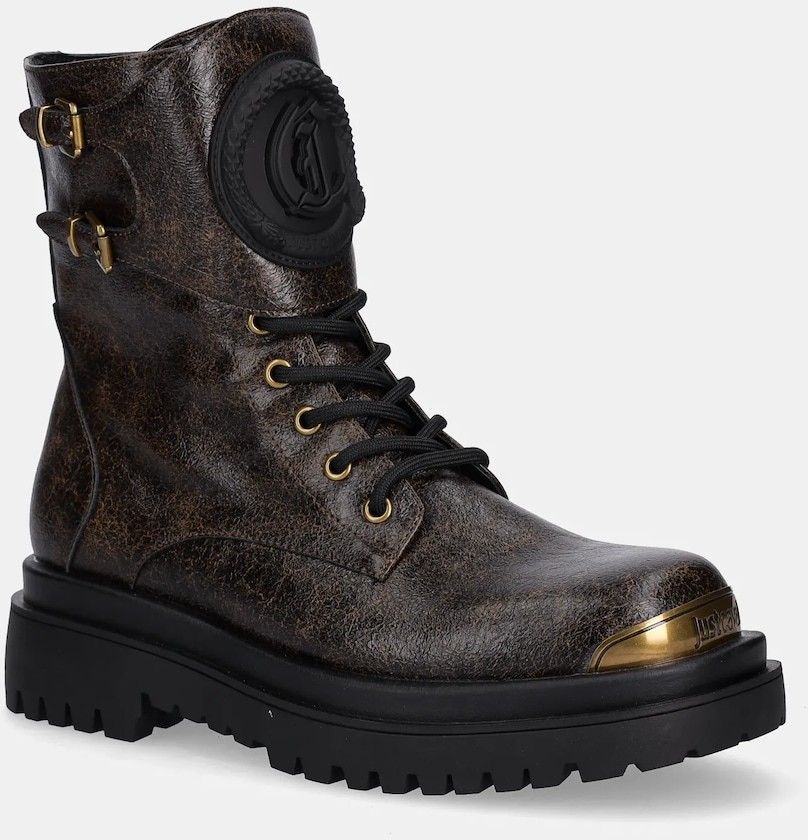 Topánky Just Cavalli hnedá farba, 79QA3S92ZSD62747