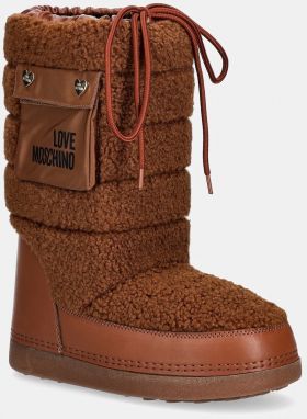Snehule Love Moschino hnedá farba, JA24452G0NISM21A