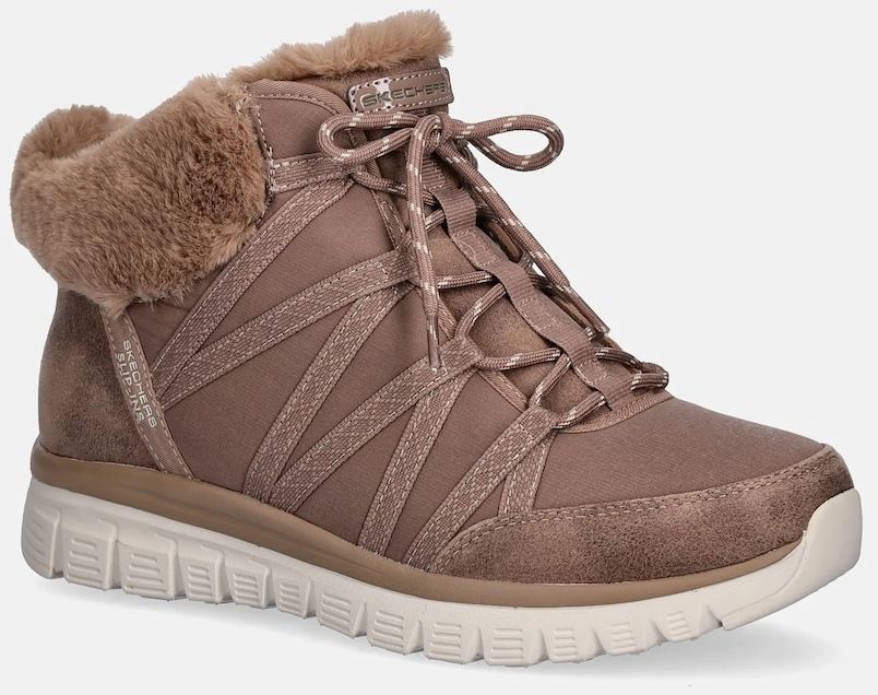 Snehule Skechers GRACEFUL - COZY STROLLS hnedá farba, 168100
