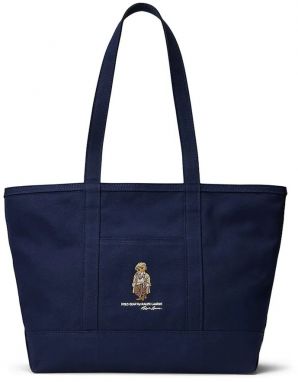 Bavlnená taška Polo Ralph Lauren tmavomodrá farba, 405974592
