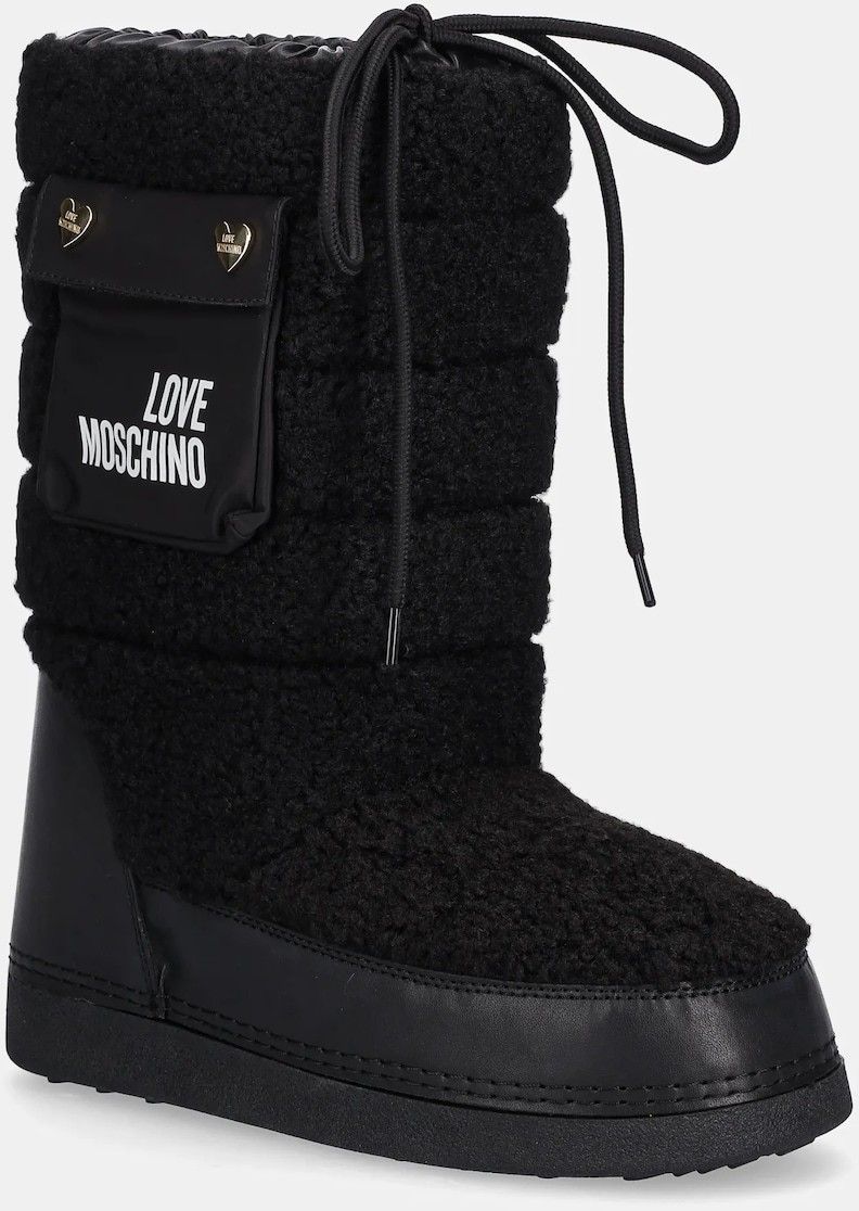 Snehule Love Moschino čierna farba, JA24452G0NISM00A