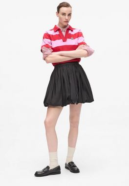 Sukňa Karl Lagerfeld čierna farba, mini, áčkový strih, A4W12025
