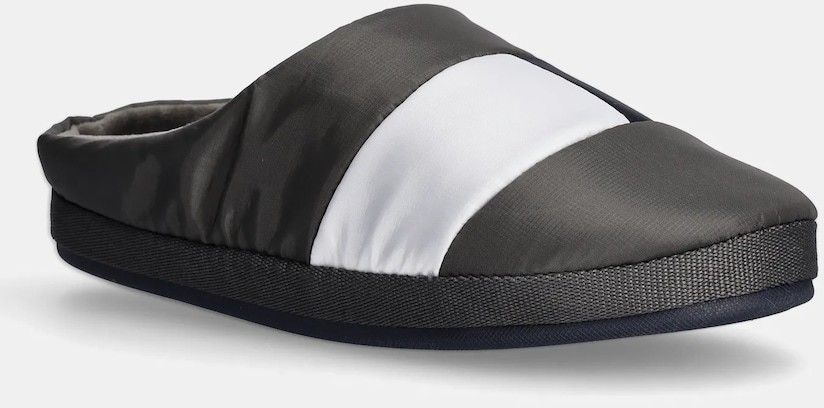 Papuče Tommy Hilfiger HILFIGER NYLON FLAG HOUSE SHOE šedá farba, FM0FM05228