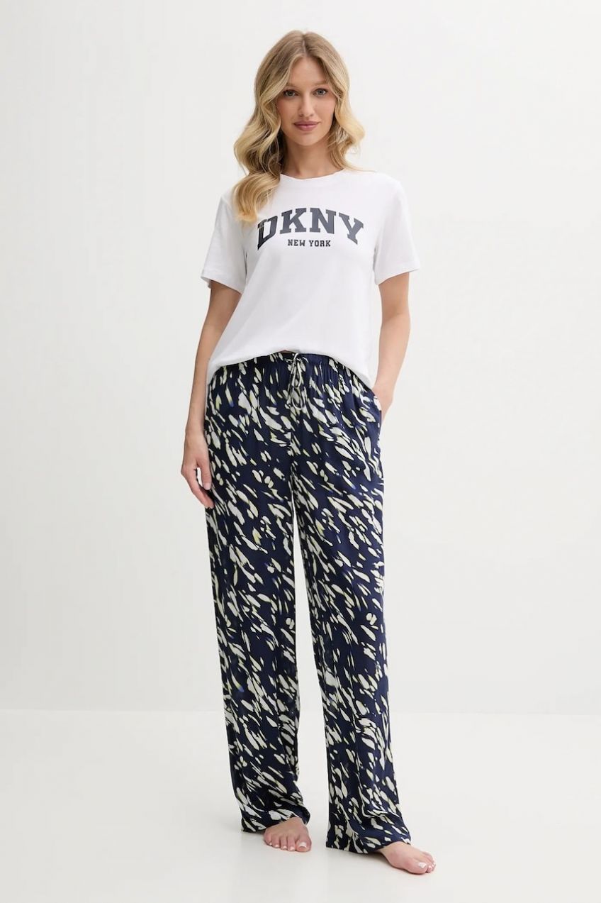 Pyžamo Dkny dámske, tmavomodrá farba, YI70052