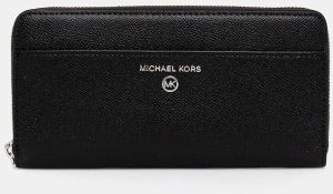 Kožená peňaženka MICHAEL Michael Kors čierna farba, 32R3ST9E3L
