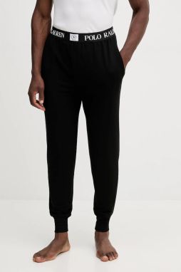 Pyžamové nohavice Polo Ralph Lauren čierna farba, jednofarebné, 714P01949