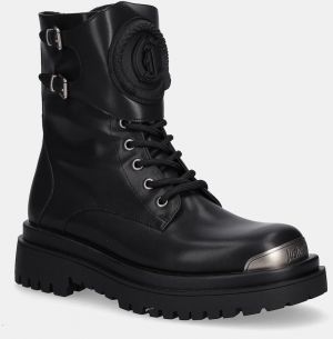 Členkové topánky Just Cavalli čierna farba, 79QA3S92ZSD48899