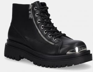 Členkové topánky Just Cavalli čierna farba, 79QA3S95ZSD47899