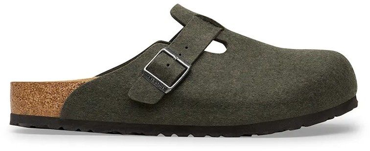 Šľapky Birkenstock Boston zelená farba, 1030676