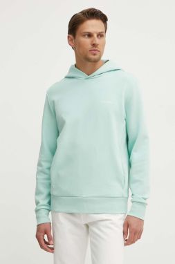 Mikina Calvin Klein pánska, oranžová farba, s kapucňou, jednofarebná, K10K109927
