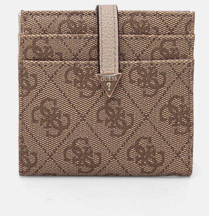 Peňaženka Guess LAUREL dámska, hnedá farba, SWSG85 00152