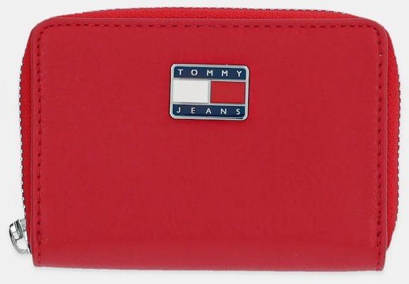 Peňaženka Tommy Jeans dámska, červená farba, AW0AW16974
