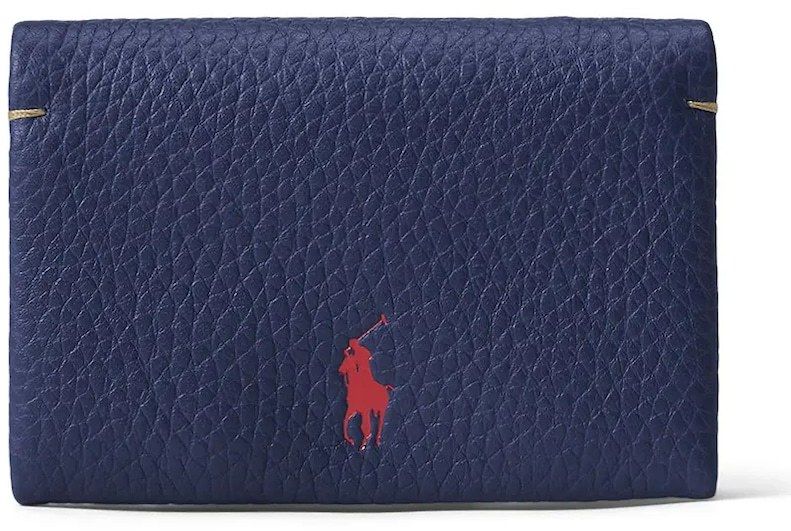 Kožená peňaženka Polo Ralph Lauren dámska, tmavomodrá farba, 427949873