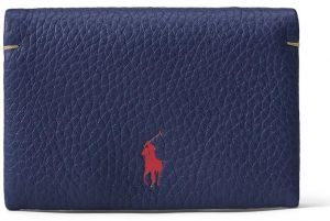 Kožená peňaženka Polo Ralph Lauren dámska, tmavomodrá farba, 427949873