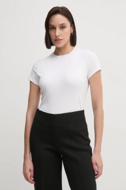 Bavlnené tričko Calvin Klein dámske, biela farba, K20K208049