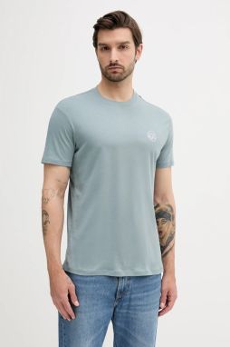 Bavlnené tričko Armani Exchange pánske, šedá farba, jednofarebné, XM000558 AF10358