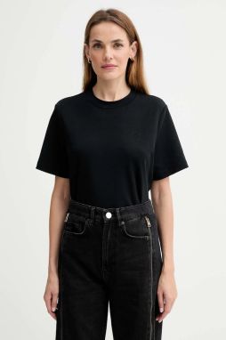 Bavlnené tričko AllSaints dámske, čierna farba, W220JC