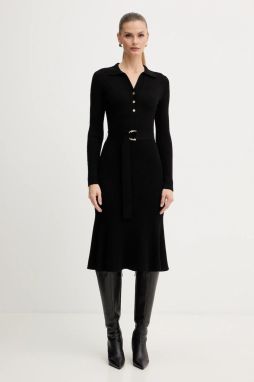 Šaty Marciano Guess AGATHE čierna farba, maxi, áčkový strih, 5BGK07 5891Z