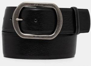 Kožený opasok Weekend Max Mara CLAVIER čierna farba, 2525506025600