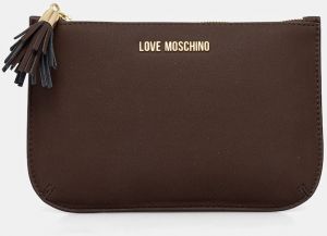 Peňaženka Love Moschino dámska, hnedá farba, JC5314PP0NKD0313