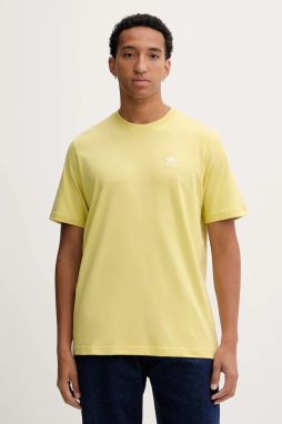 Bavlnené tričko adidas Originals Essentials pánske, žltá farba, s nášivkou, HY2076