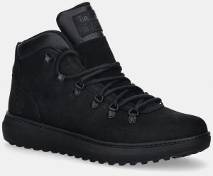 Nubukové čižmy Timberland Hudson Road Mid Lc Waterproof čierna farba, TB0A69RDW051