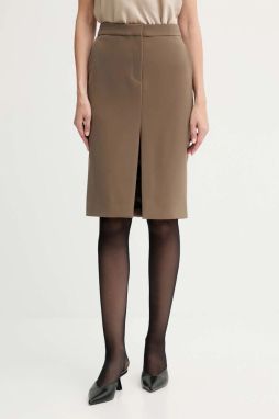 Sukňa ISABELLE BLANCHE zelená farba, mini, rovný strih, IS25FW-G052-T001