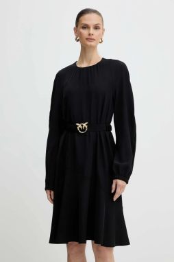 Šaty Pinko čierna farba, mini, áčkový strih, 105727 A2U2