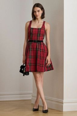 Šaty Lauren Ralph Lauren čierna farba, mini, áčkový strih, 253979940