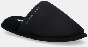 Papuče Tommy Hilfiger TH SOFT HOUSE SHOE čierna farba, FW0FW08853