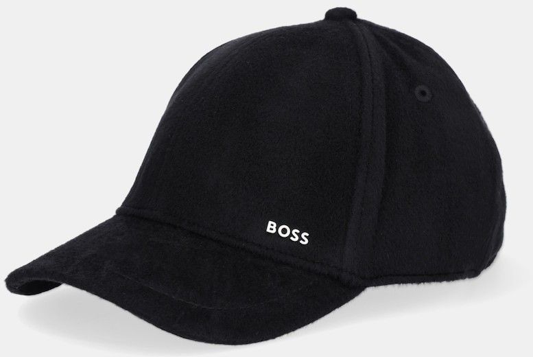 Čiapka s prímesou vlny BOSS čierna farba, 50550616