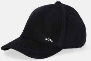 Čiapka s prímesou vlny BOSS čierna farba, 50550616