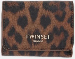 Peňaženka Twinset dámska, hnedá farba, 252TL8015