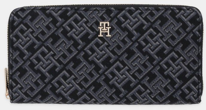 Peňaženka Tommy Hilfiger dámska, čierna farba, AW0AW17956