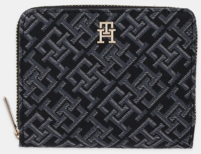 Peňaženka Tommy Hilfiger dámska, čierna farba, AW0AW17957