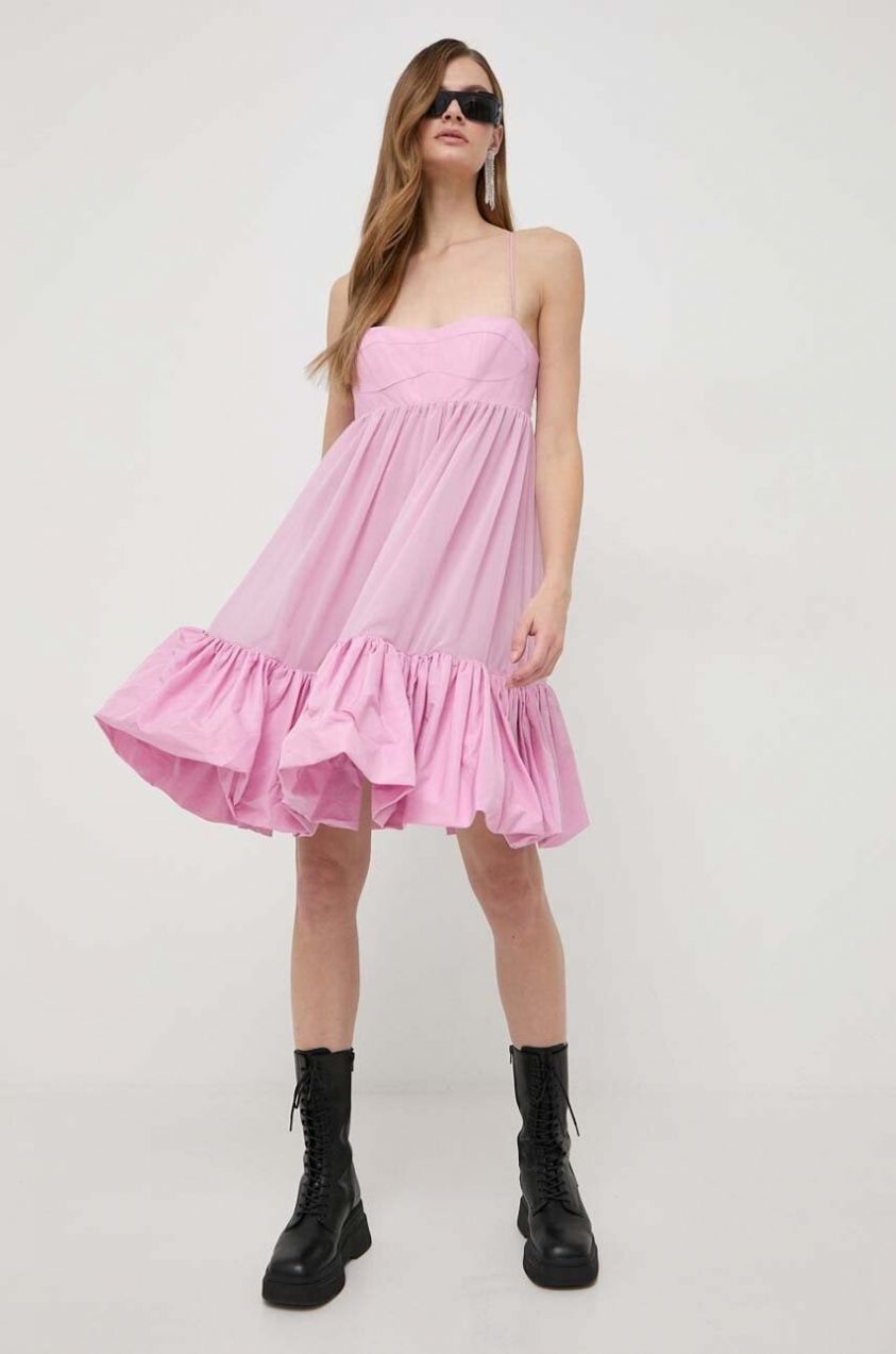 Šaty Pinko ružová farba, mini, áčkový strih, 102781.A1JY