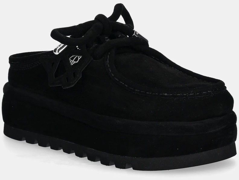 Semišové papuče Naked Wolfe Blizzard čierna farba, Blizzard Suede Shearling Black