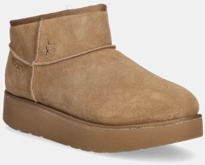 Semišové snehule Skechers KEEP COZY hnedá farba, 169143