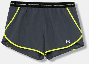 Tréningové šortky Under Armour šedá farba, jednofarebné, vysoký pás, 6004029