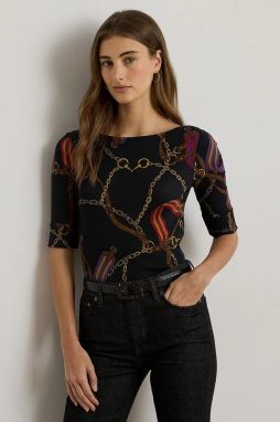 Tričko Lauren Ralph Lauren dámske, čierna farba, 200980215