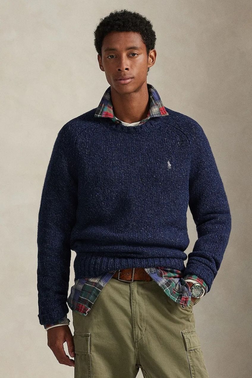 Sveter s prímesou vlny Polo Ralph Lauren béžová farba, 710982142