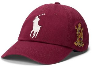 Bavlnená šiltovka Polo Ralph Lauren bordová farba, 710982207