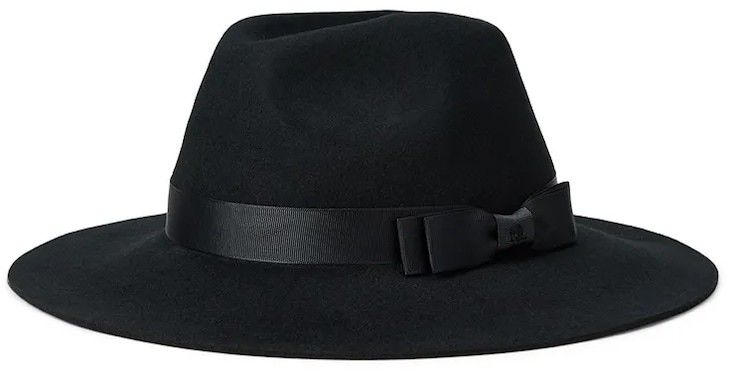 Vlnený klobúk Lauren Ralph Lauren čierna farba, 454P04549