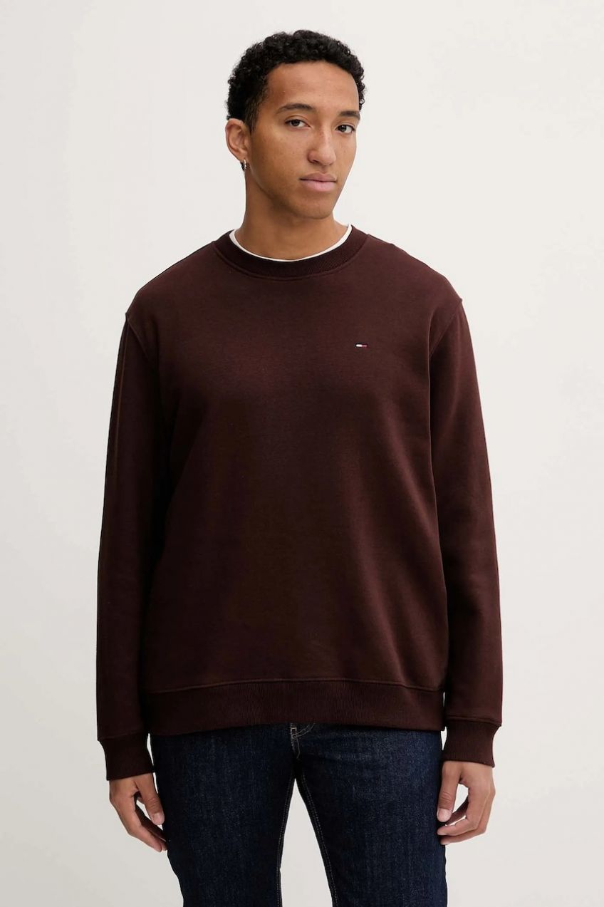 Mikina Tommy Jeans béžová farba, jednofarebná, DM0DM20741