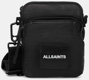 Kožená taška AllSaints FALCON čierna farba, M165XB