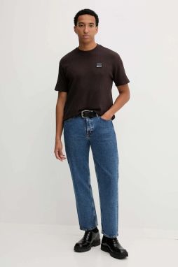 Bavlnené tričko Karl Lagerfeld Jeans pánske, čierna farba, s nášivkou, A1M17049