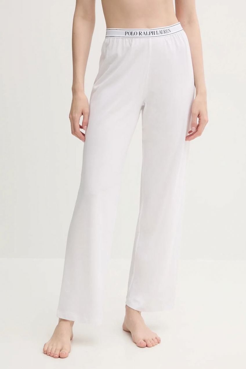 Pyžamové nohavice Polo Ralph Lauren biela farba, 4P0290